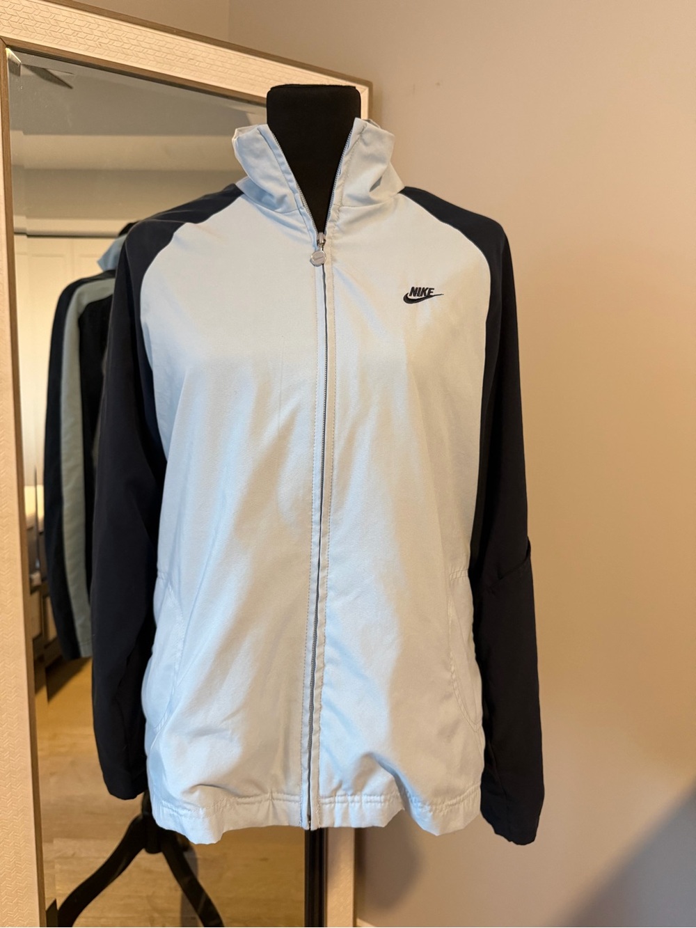 Nike Light Blue and Navy Track Jacket